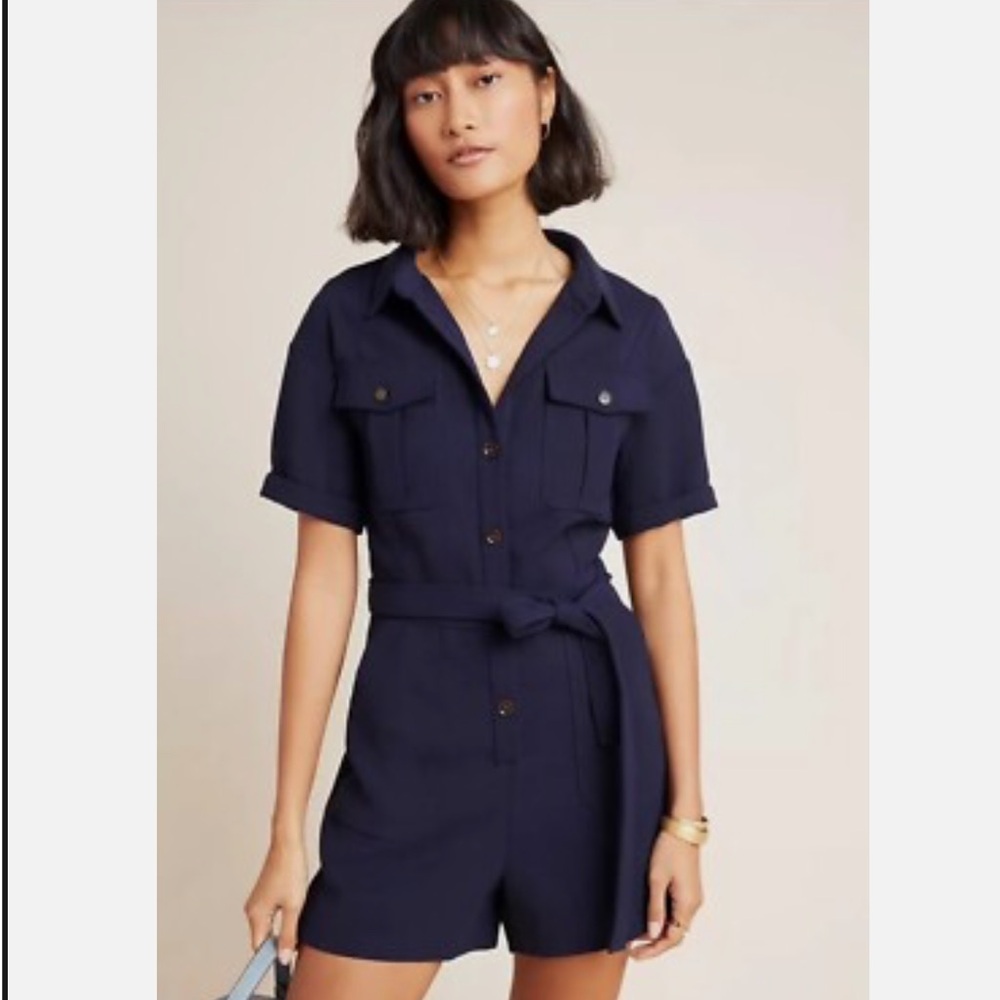 Greylin x Anthropologie Delton Utility Romper XS